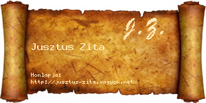 Jusztus Zita névjegykártya